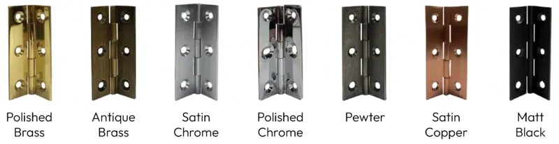 Butt hinge finishes