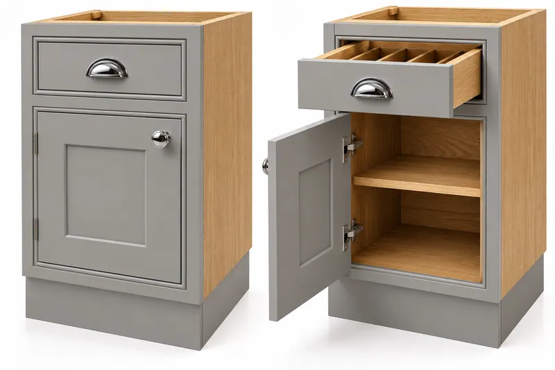 Brooklands painted cabinet with an oak plywood inside