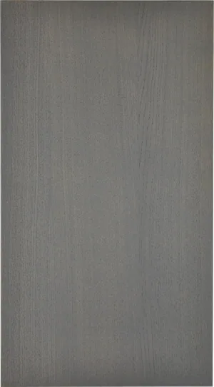 Grain-matched wood door in Grey Washed Oak