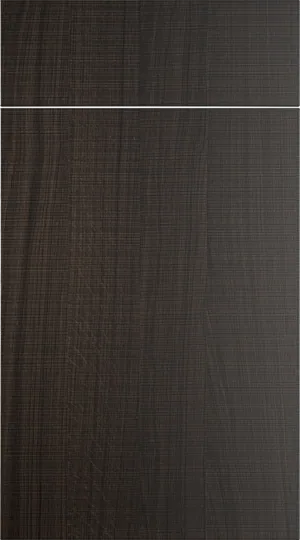 Grain-matched wood door in Sawtooth Oak Chocolate