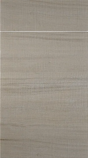 Grain-matched wood door in Sawtooth Oak Limed