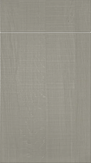 Grain-matched wood door in Sawtooth Oak Pavilion Grey