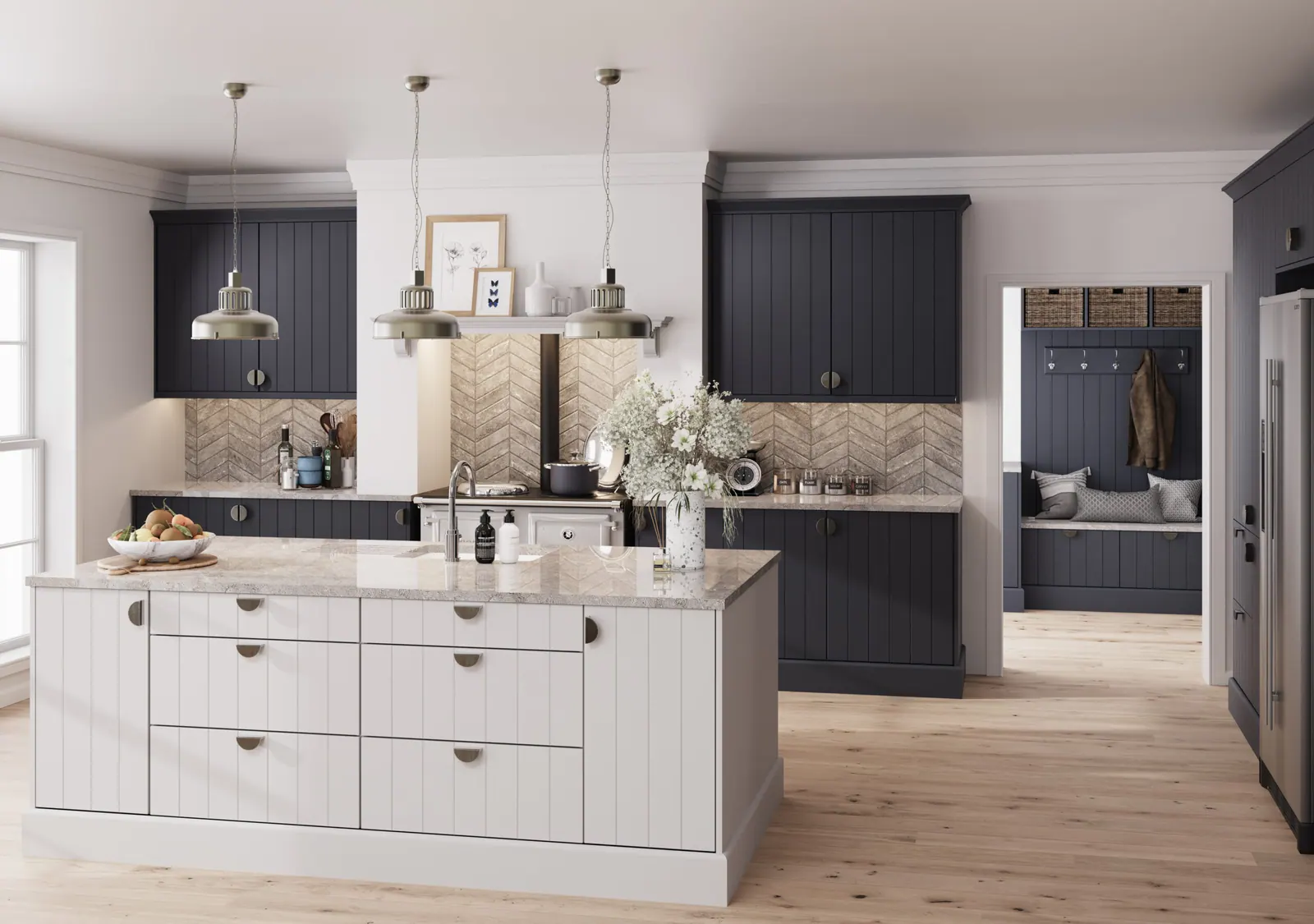 Austin kitchen shown in Supermatt Indigo Blue