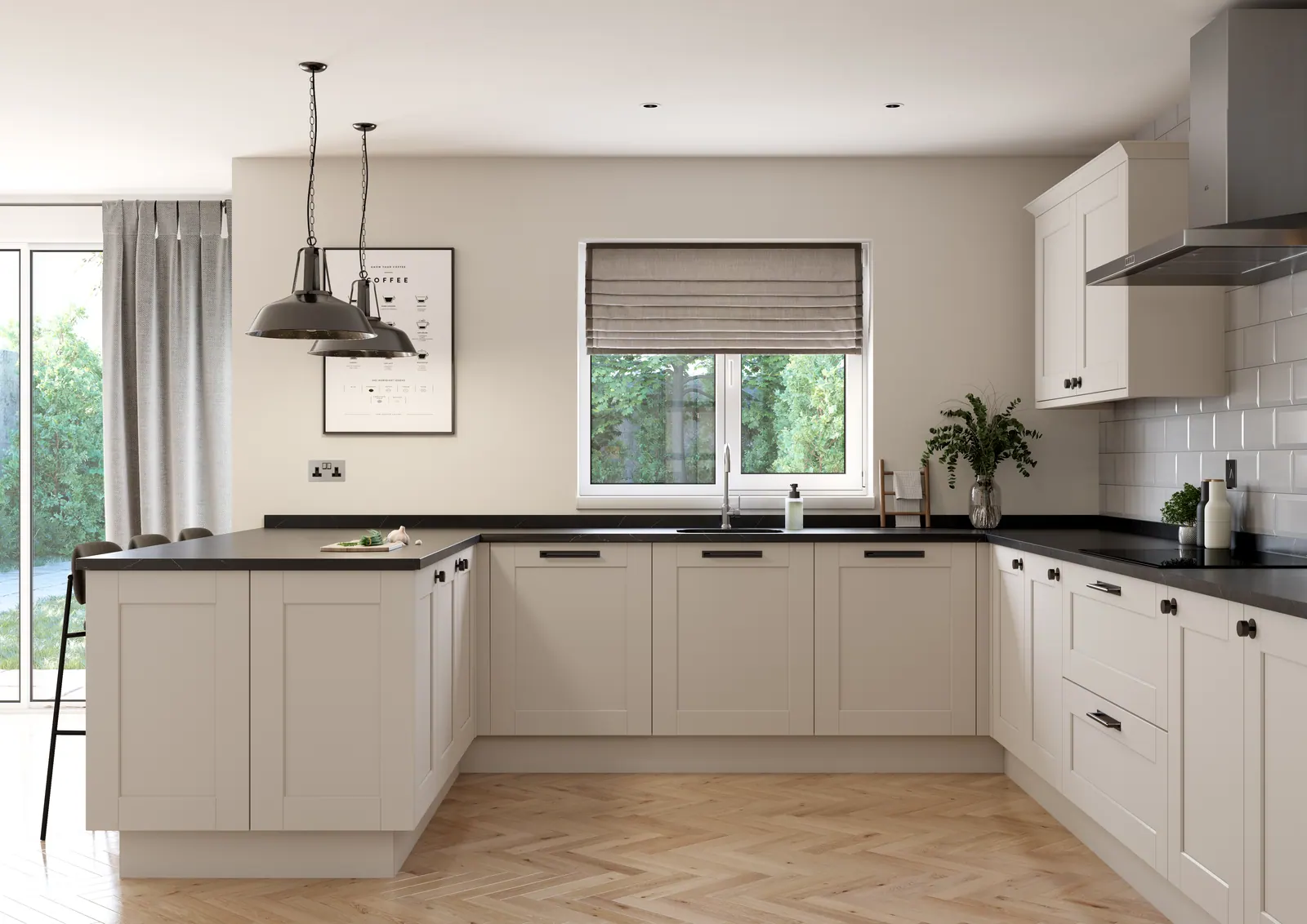 Belsay Smooth kitchen in Cashmere