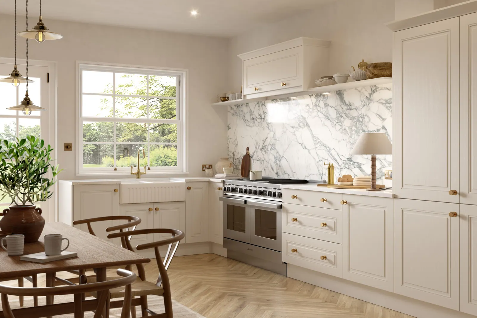 Carlton kitchen shown in Paint Flow Matt Taupe Grey
