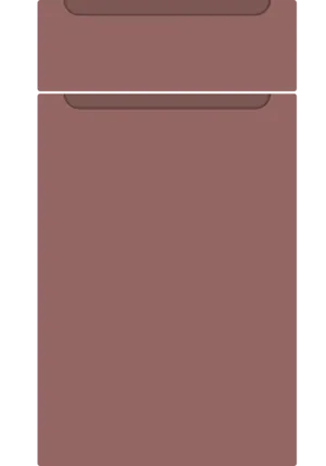 Chelsea door in Supermatt Rusty Red