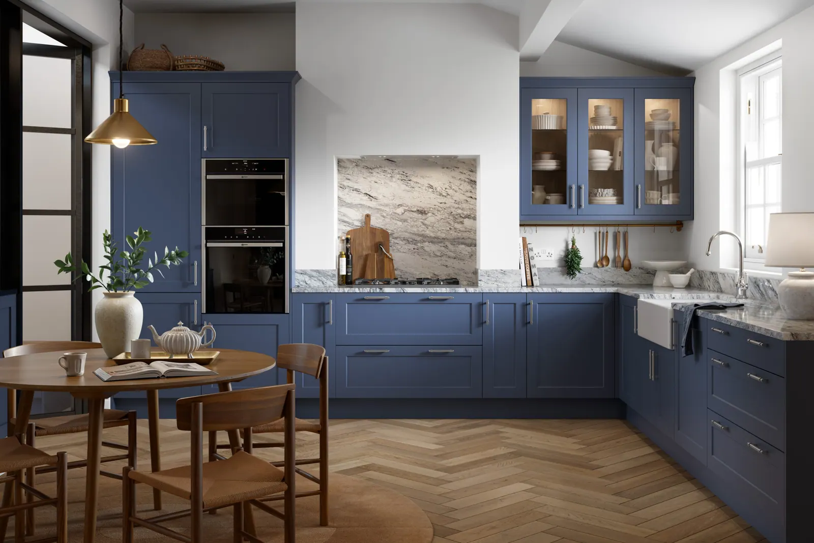 Richmond kitchen shown in Paint Flow Matt Colonial Blue