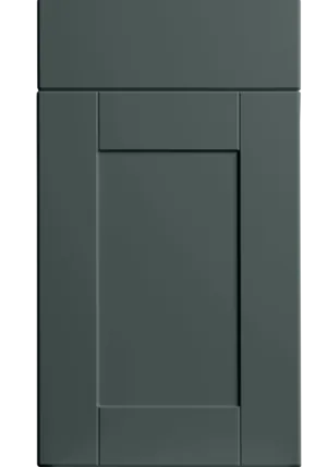Shaker door in Matt Kombu Green