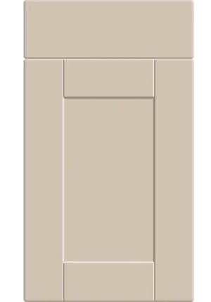 Shaker door in Supermatt Macademia