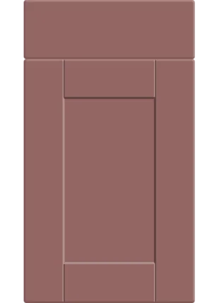 Shaker door in Supermatt Rusty Red