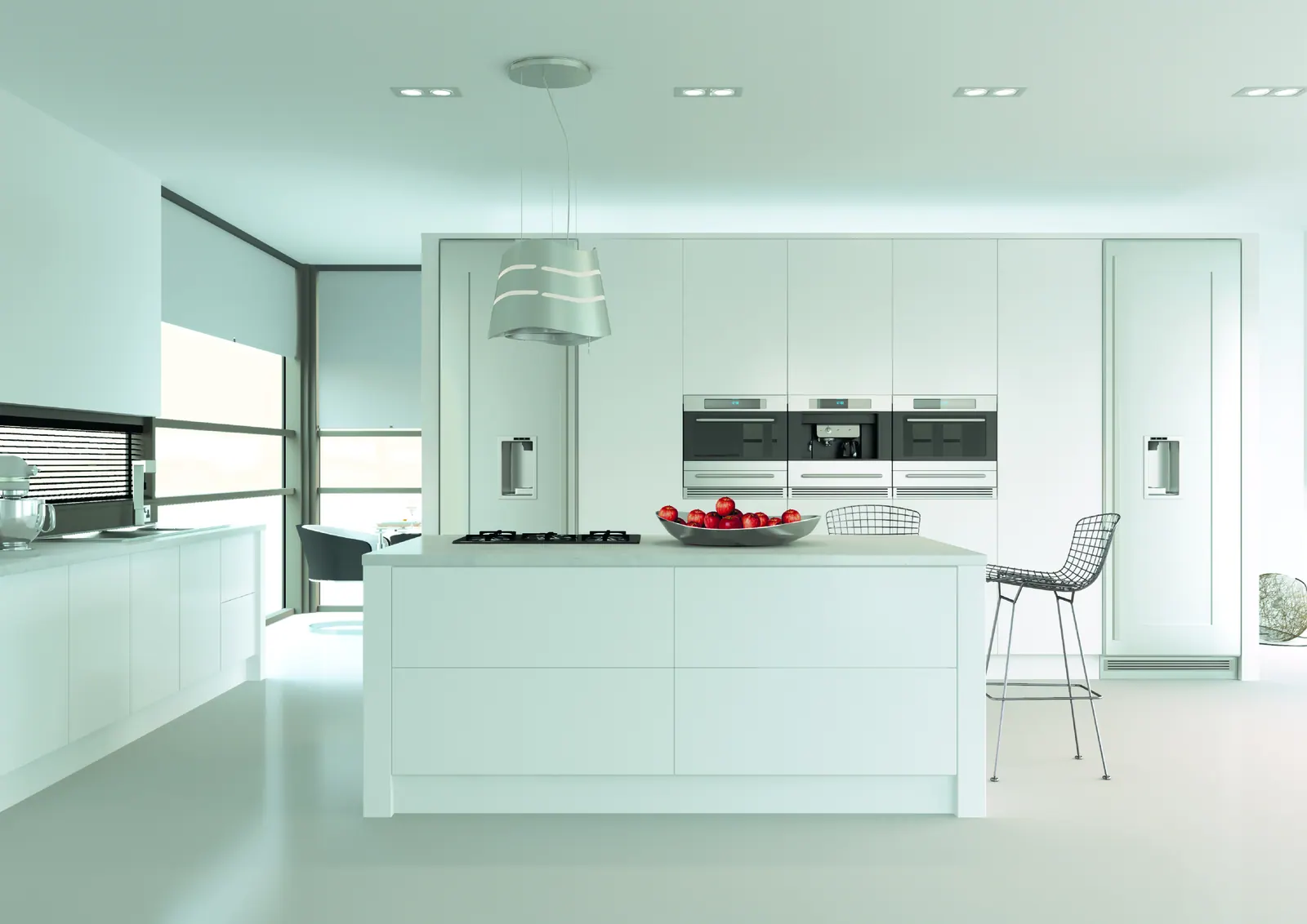 Venice kitchen shown in Porcelain White