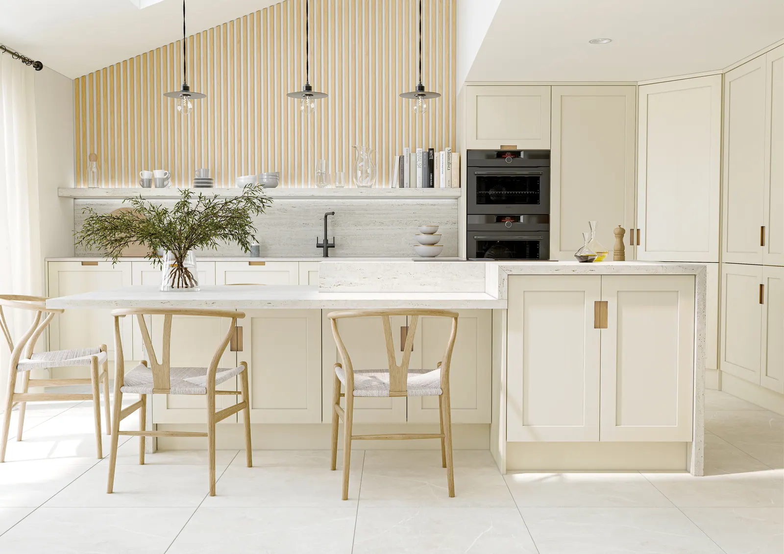 Kitchen with Outline Edge in Taupe Grey