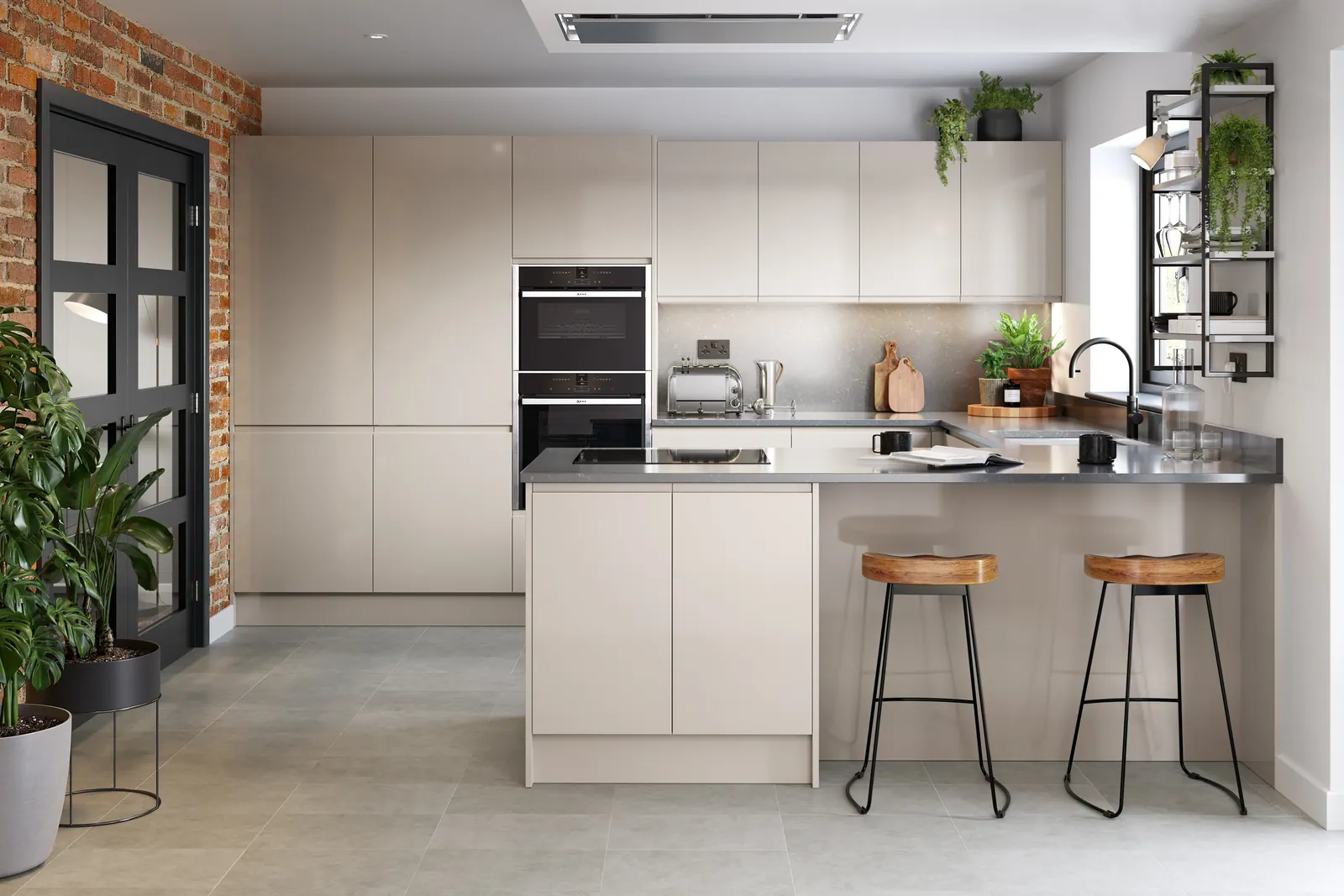 Remo J-Profile kitchen in Cashmere Gloss